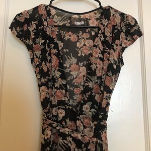 Reformation Semi Sheer Wrap Laura Dress XS